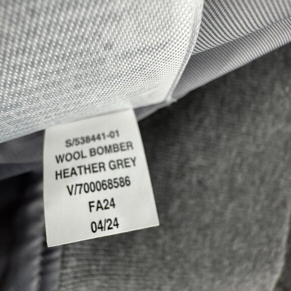 Gap Wool Blend Bomber Varsity Jacket Womens 2XL Gray Preppy NWT CJ-2137 - Picture 11 of 11